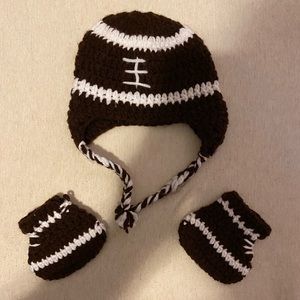 Baby Football Hat and Booties